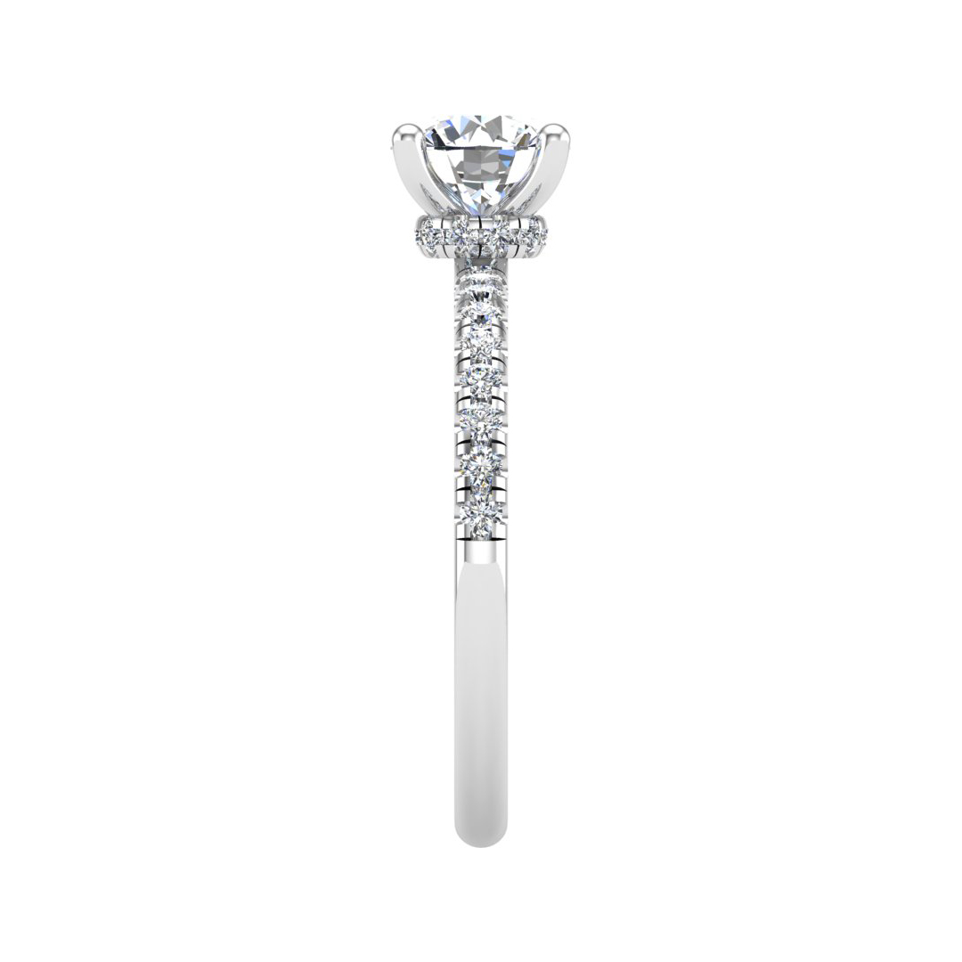Charlotte Hidden Halo with Pave Band
